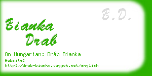 bianka drab business card